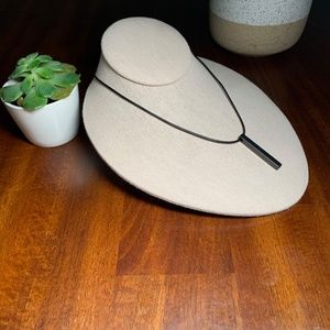 Men’s Stainless Steel Pillar Necklace, 22”-24” black cord